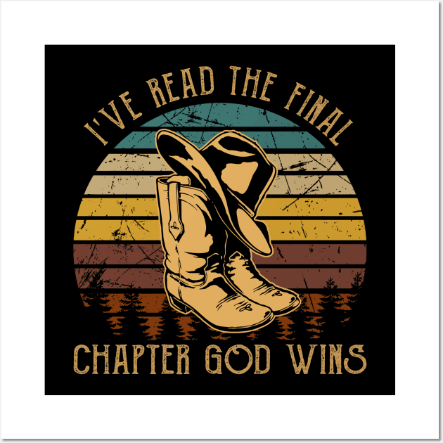 I've Read The Final Chapter God Wins Cowboy Boots Wall Art by Beard Art eye